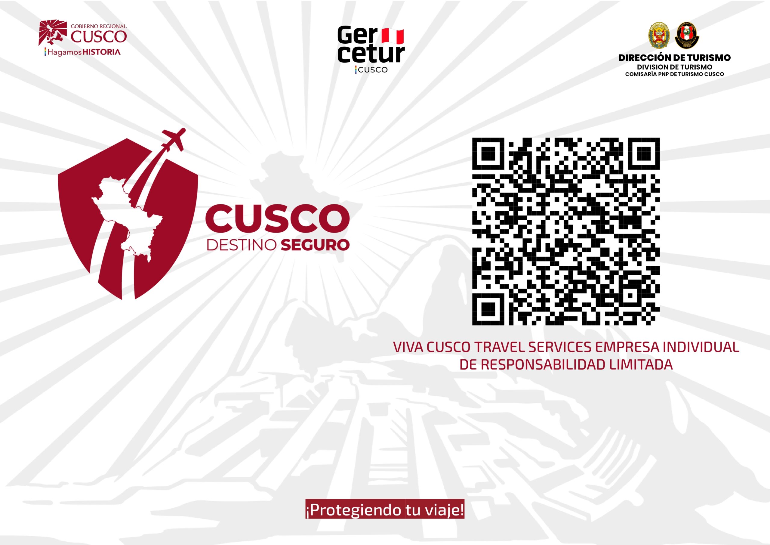 Cusco Destino Seguro - Certificado de Turismo Seguro - Peru Reservations