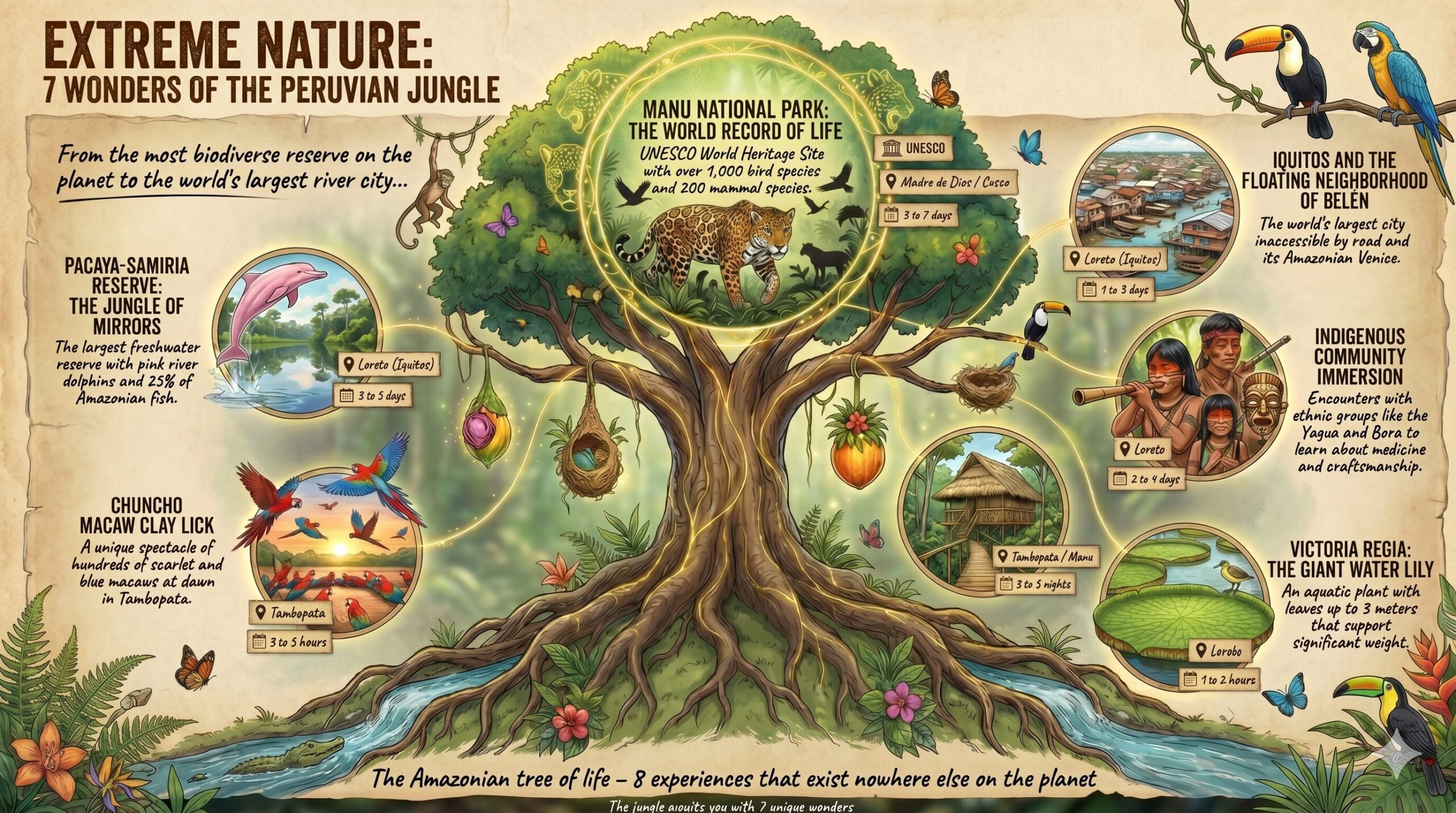 Attractions Amazon Infographic