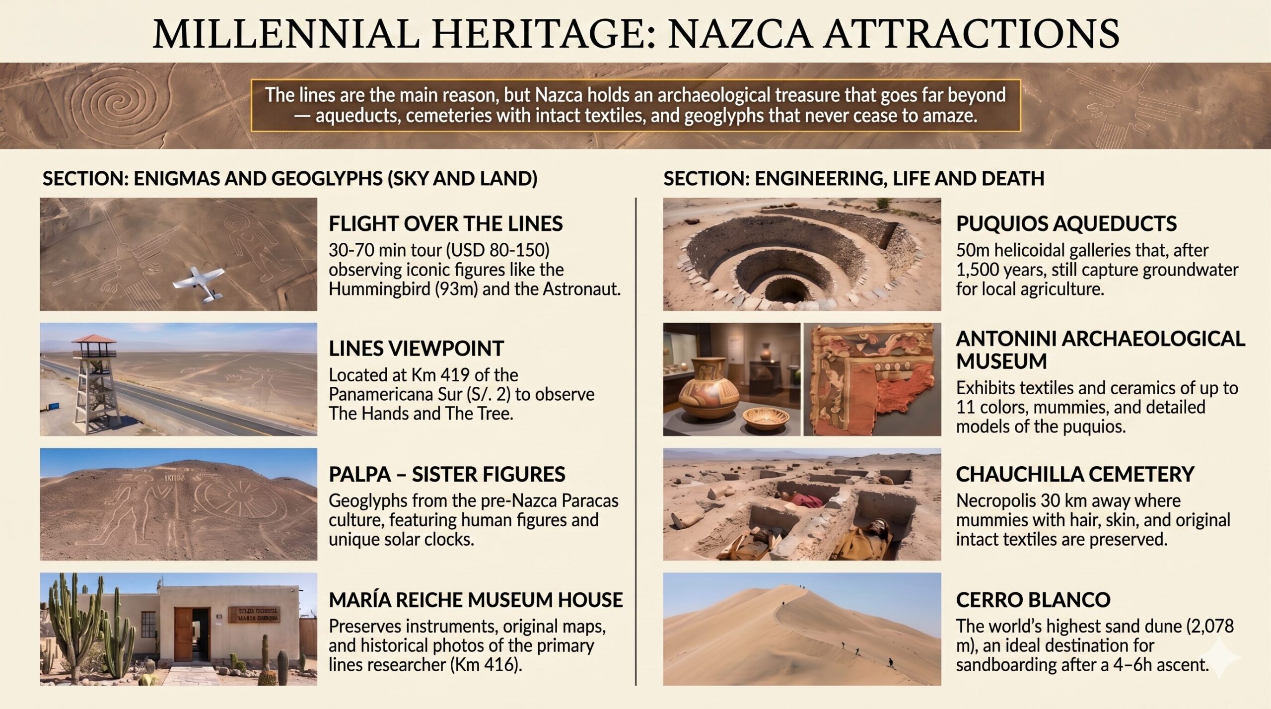Nazca Attractions Infographic