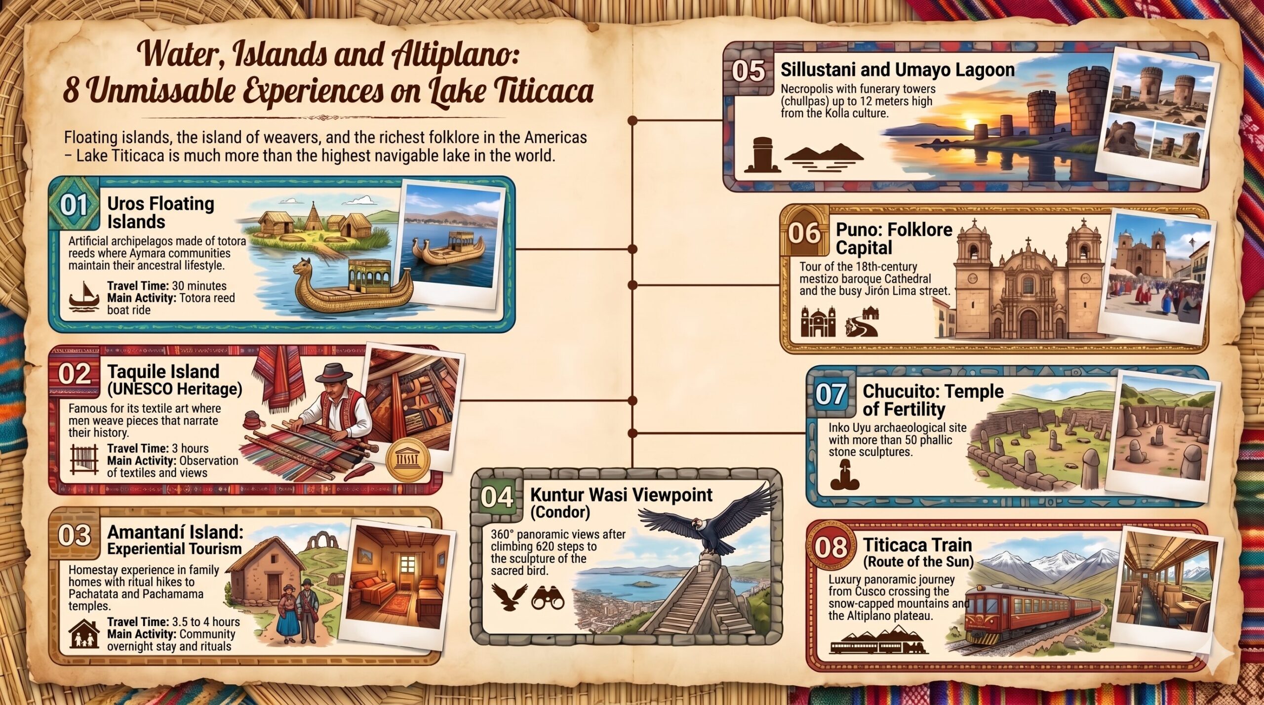 Lake Titicaca Attractions Infographic