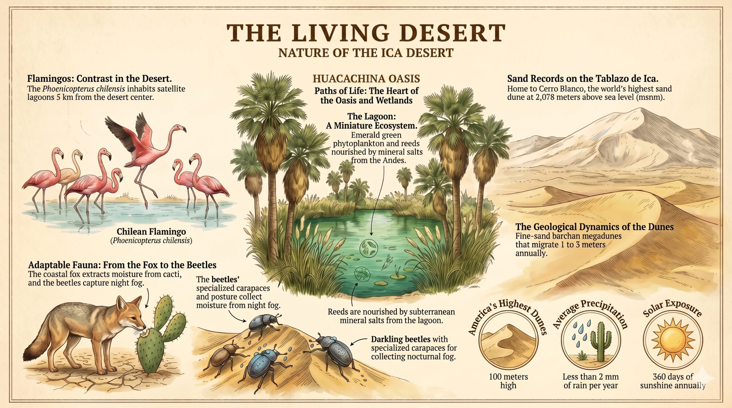 Huacachina Fauna Infographic