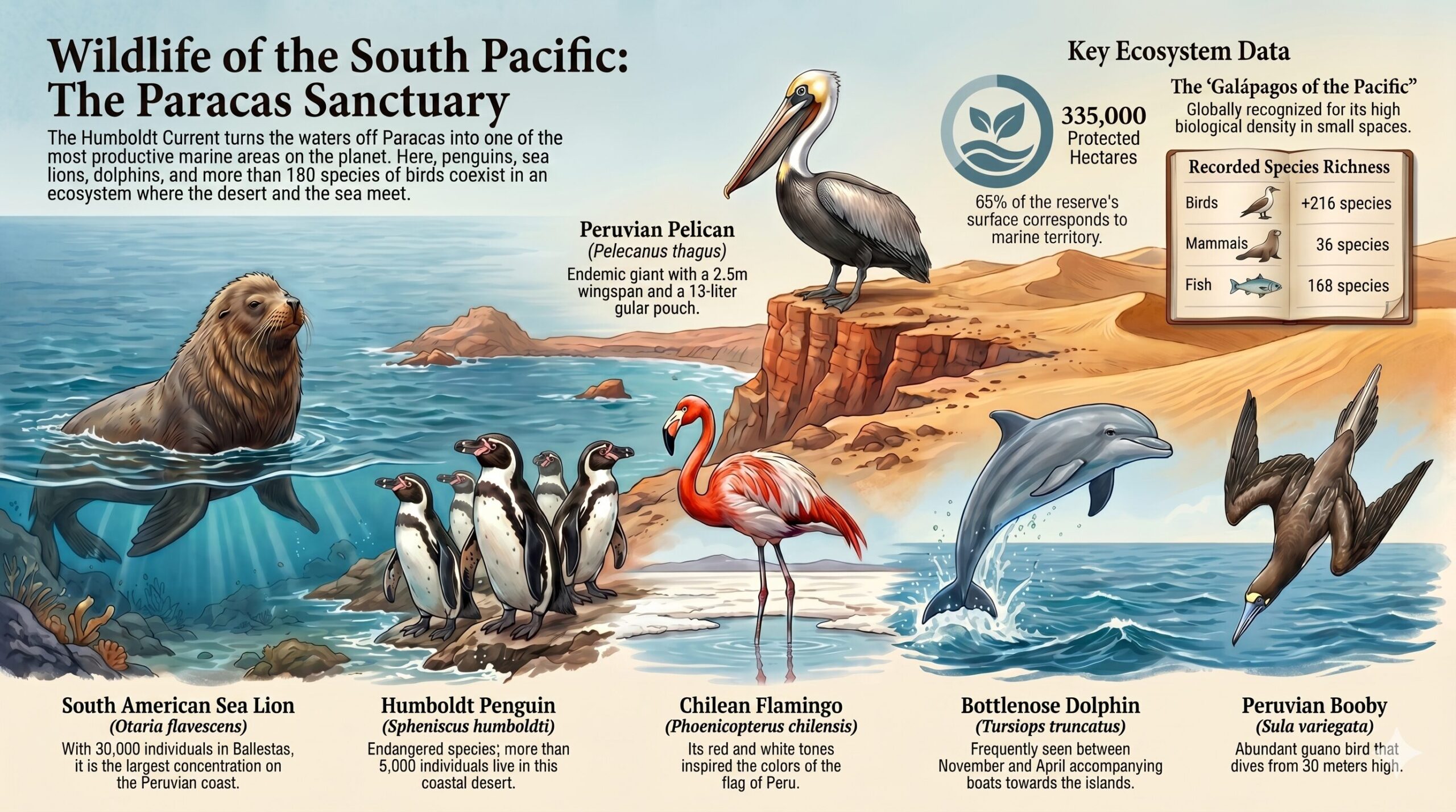 Paracas Fauna Infographic