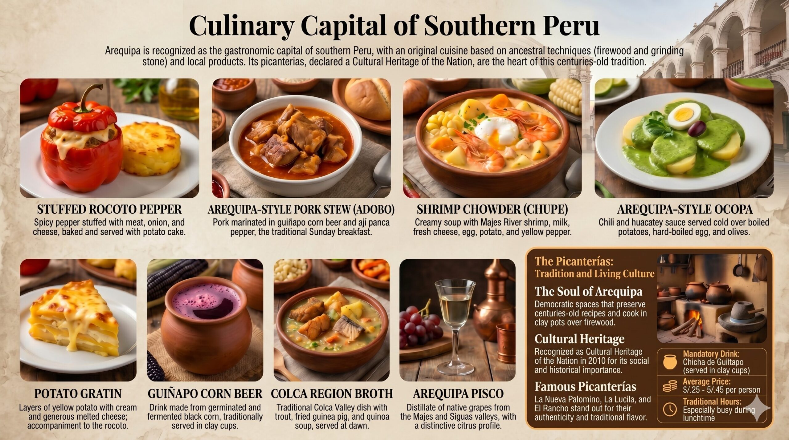 Arequipa Gastronomy Infographic