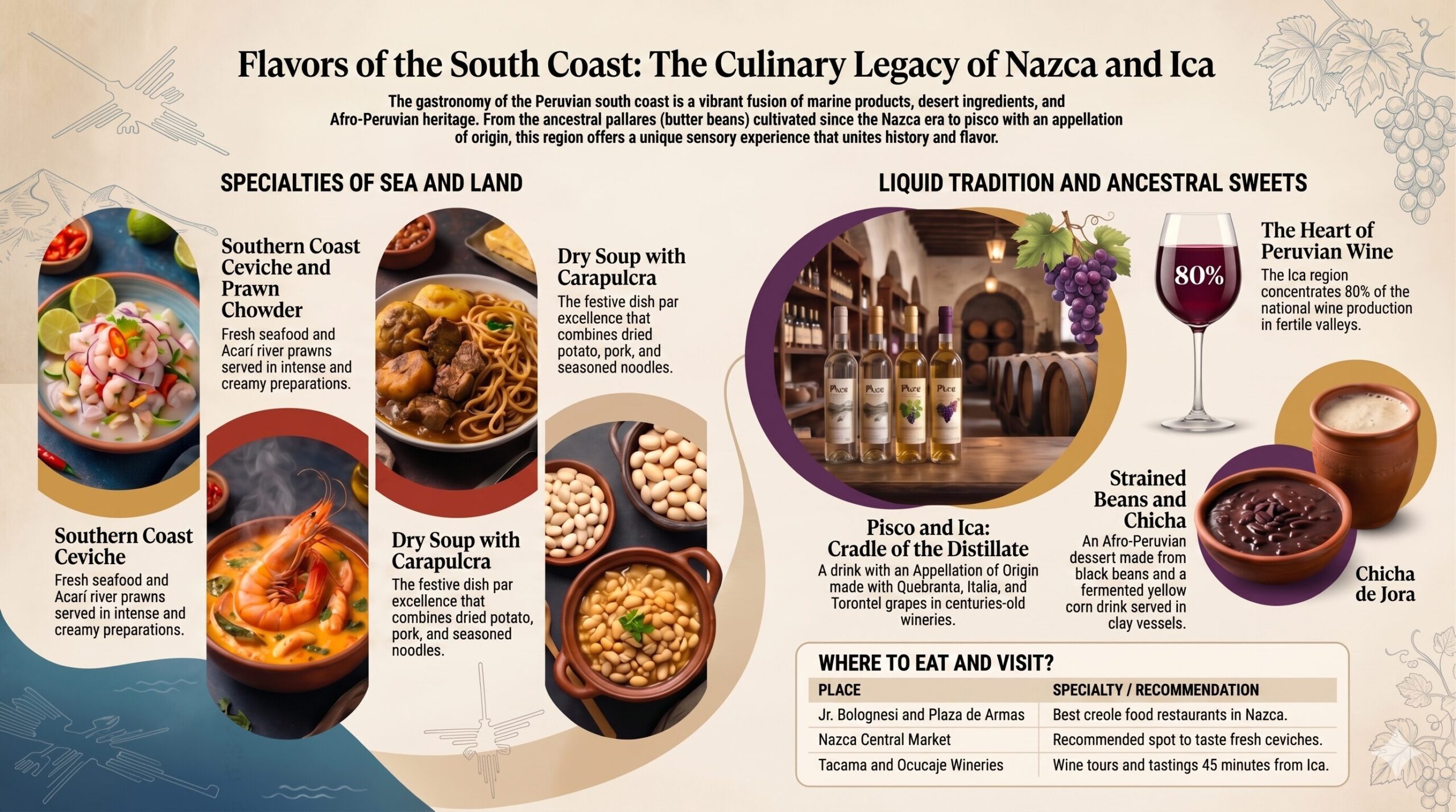 Nazca Gastronomy Infographic