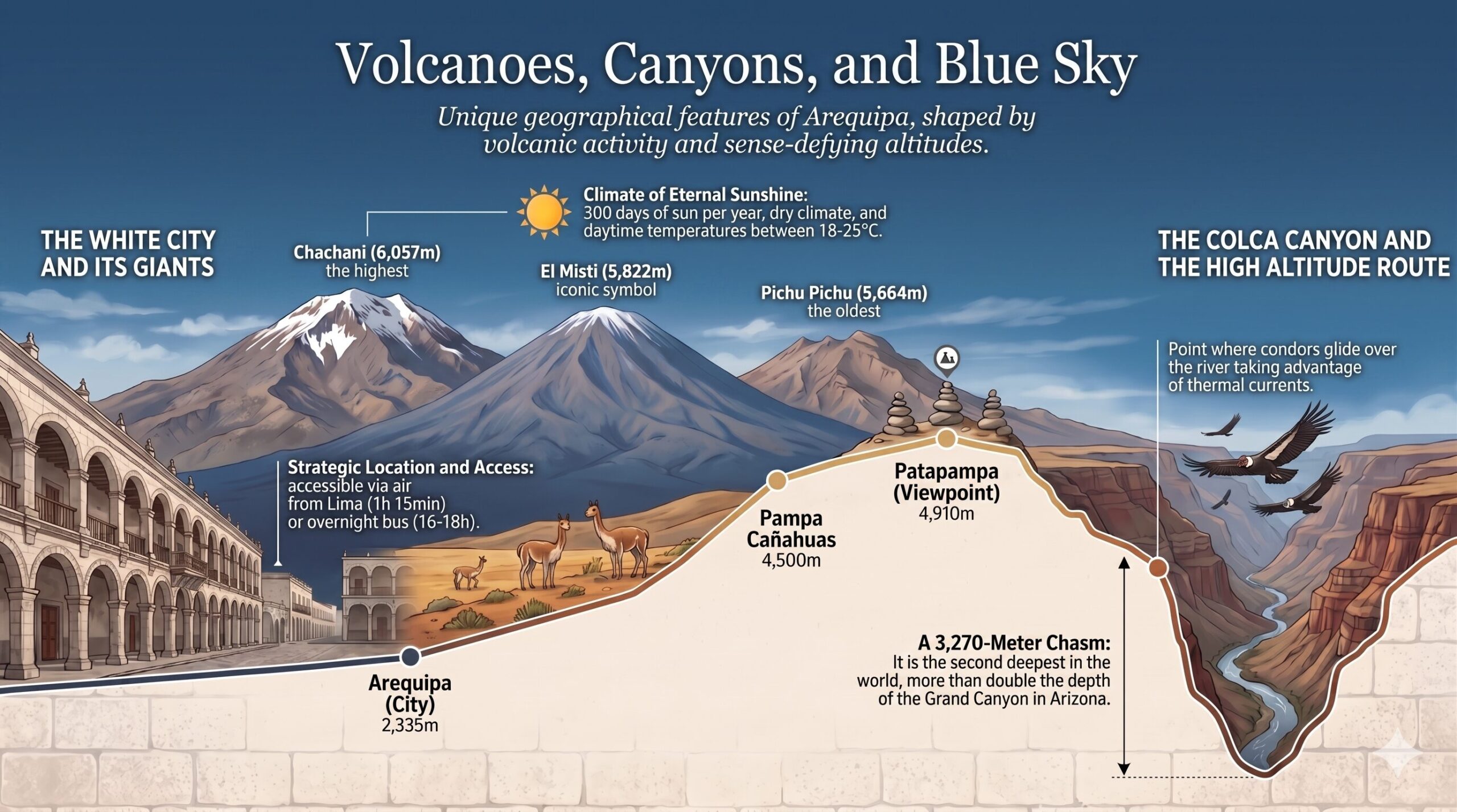 Arequipa Geography Infographic