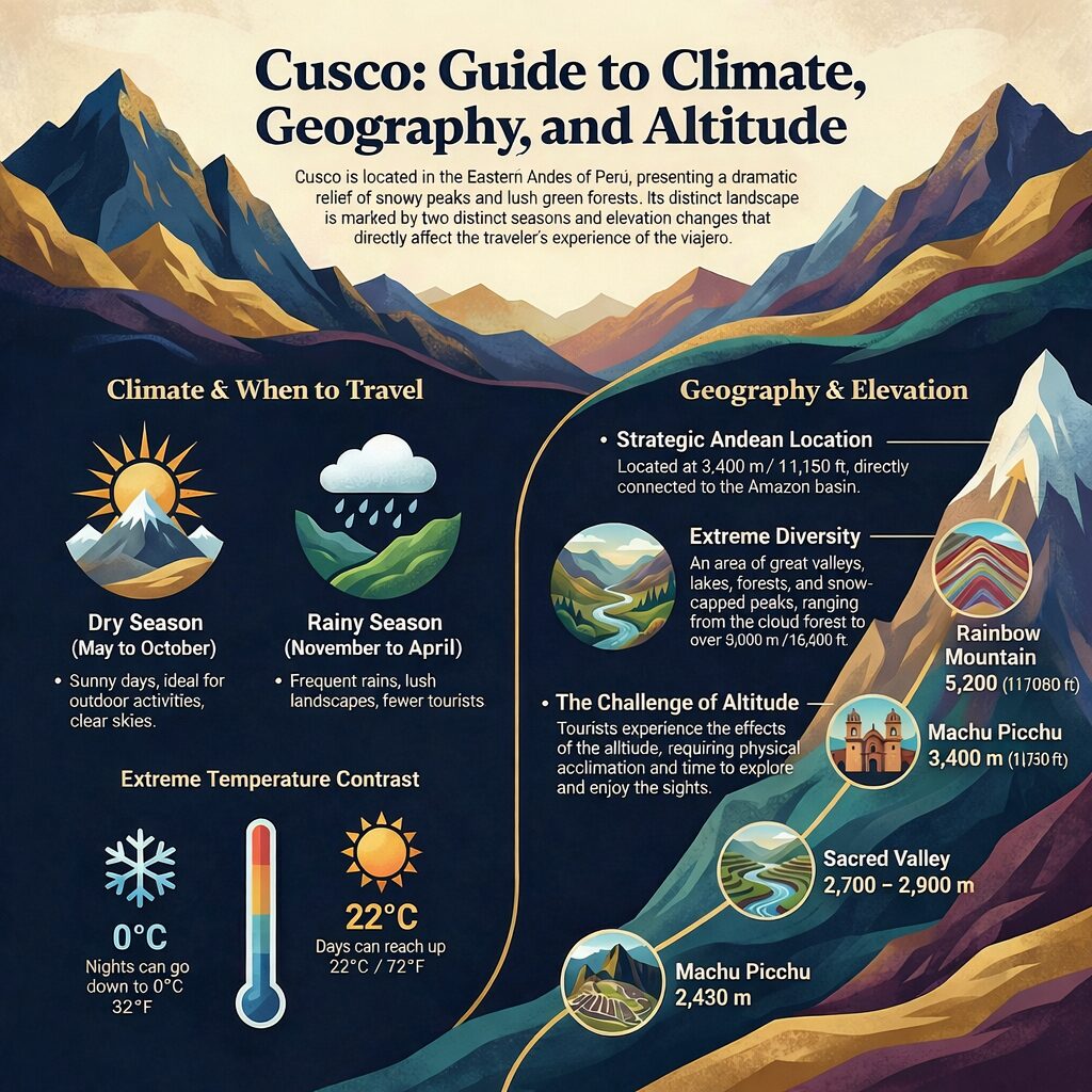 Infographic Geography and Climate Cusco