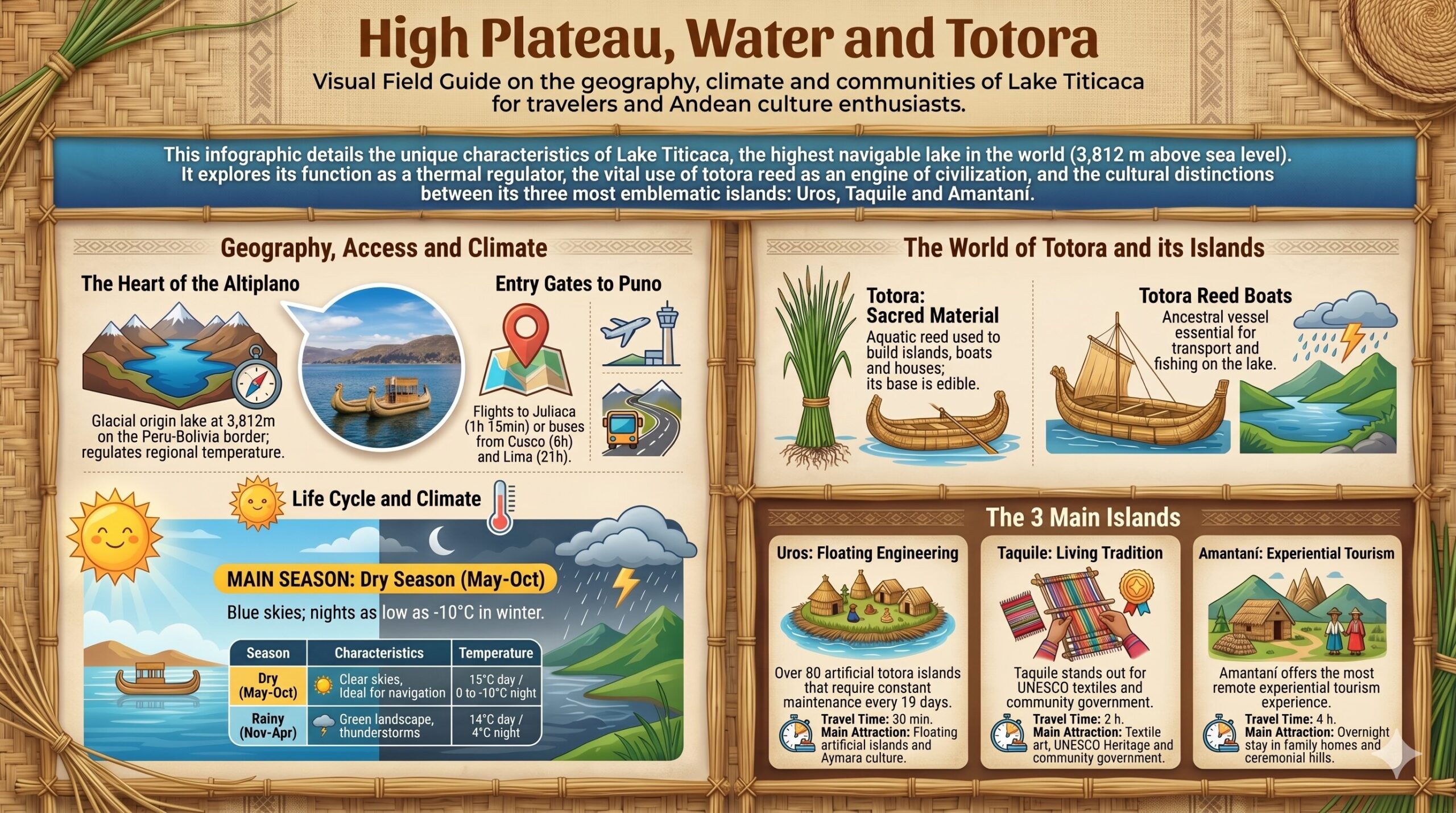 Lake Titicaca Geography Infographic