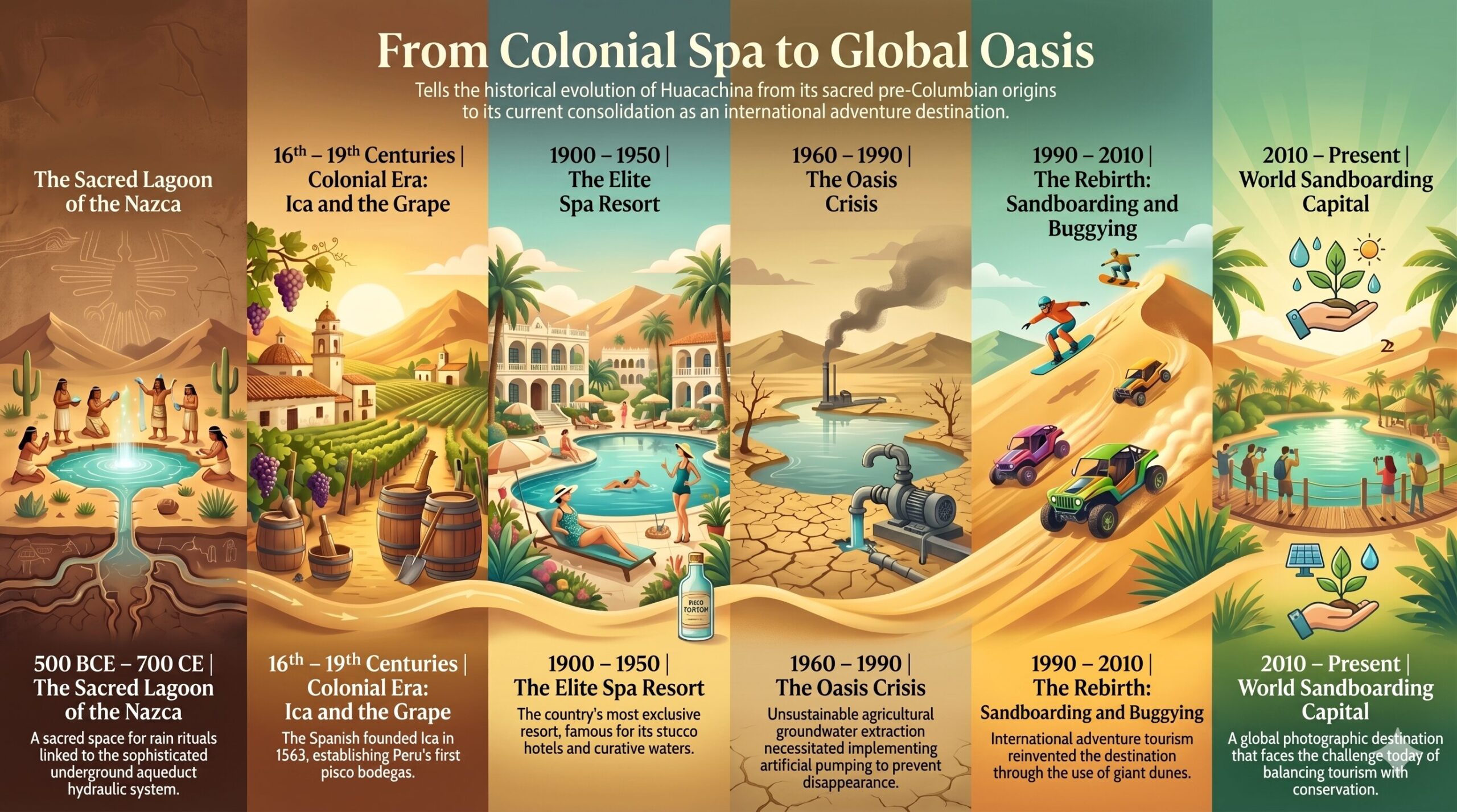 Huacachina History Infographic