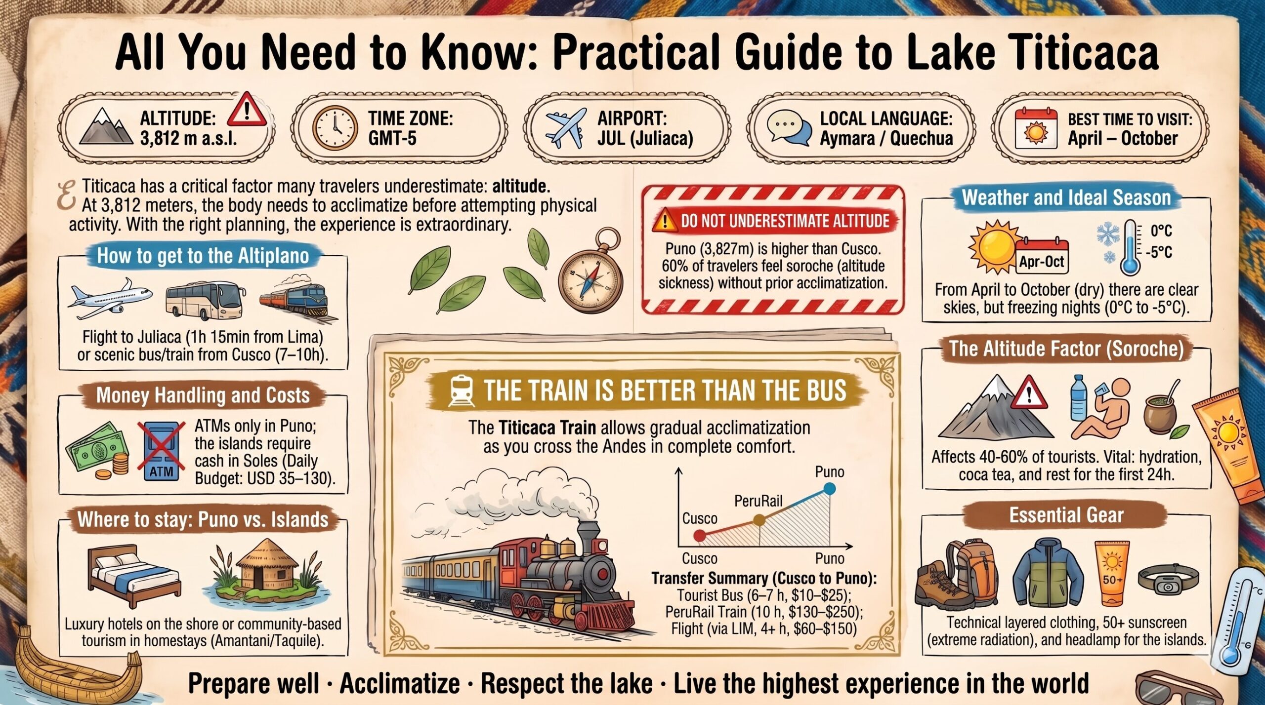 Lake Titicaca Information Infographic