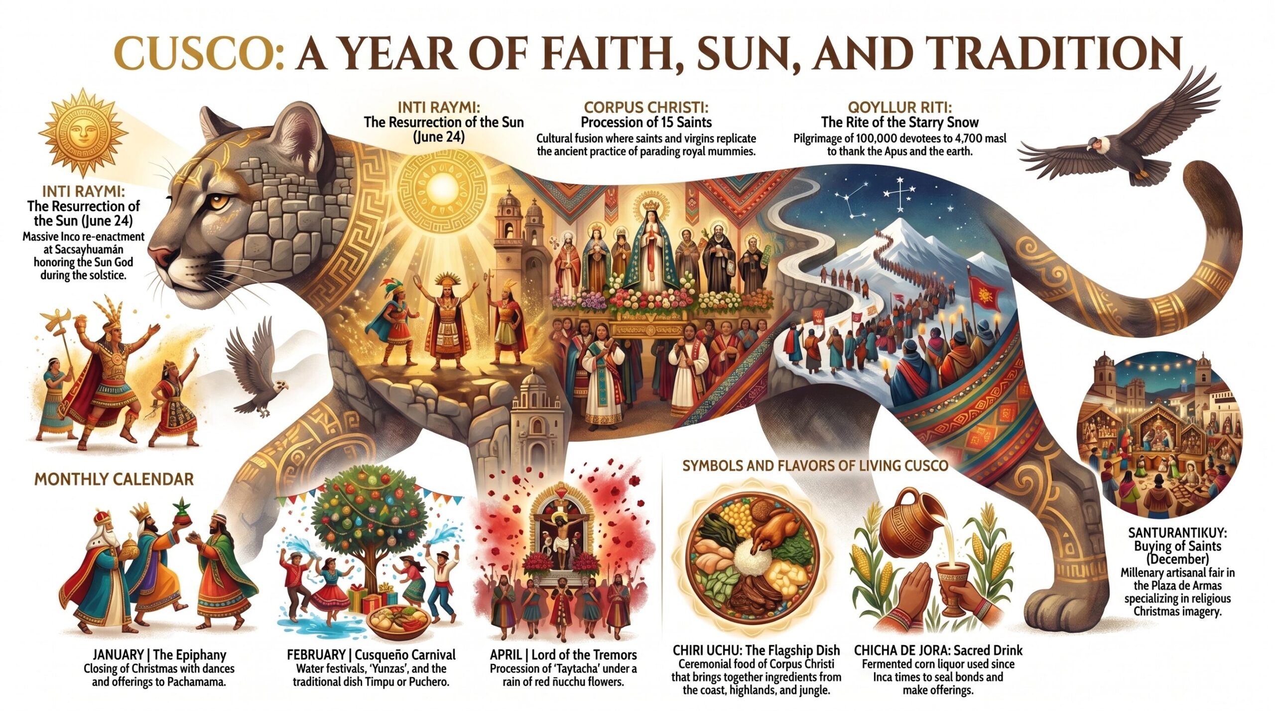 Infographic Traditions and Festivals Cusco