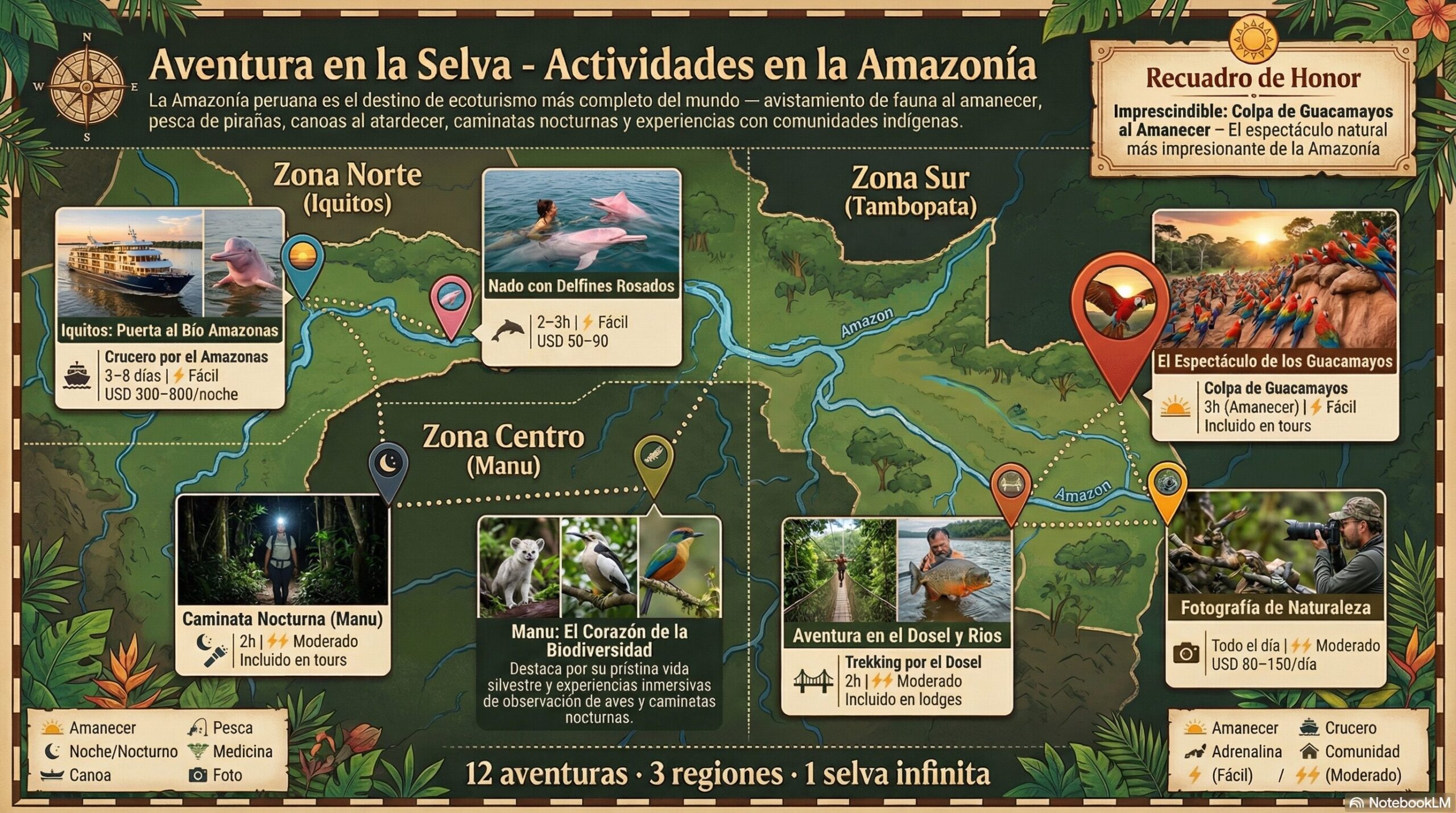 Infografía Actividades Amazonas