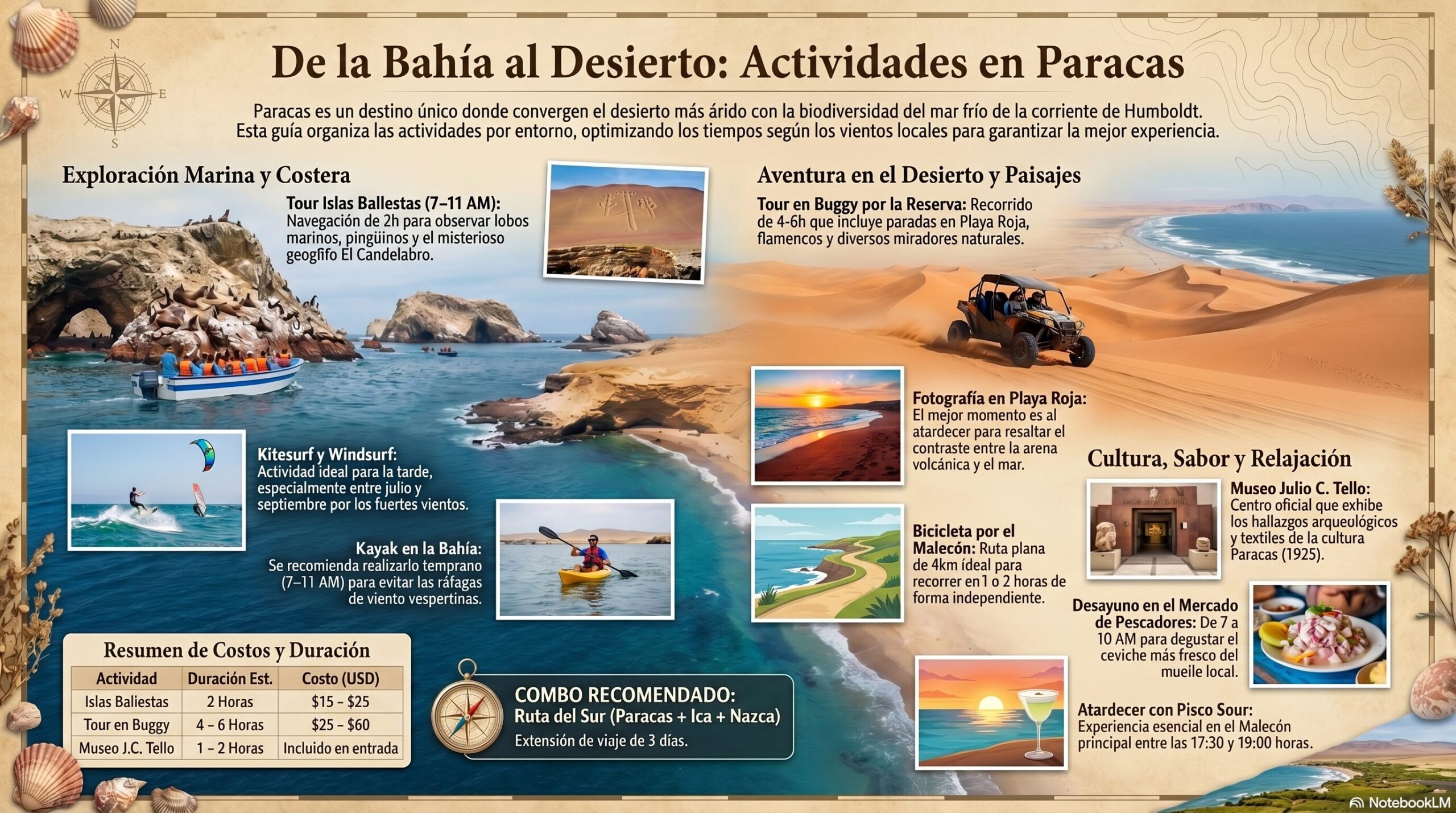 Actividades en Paracas