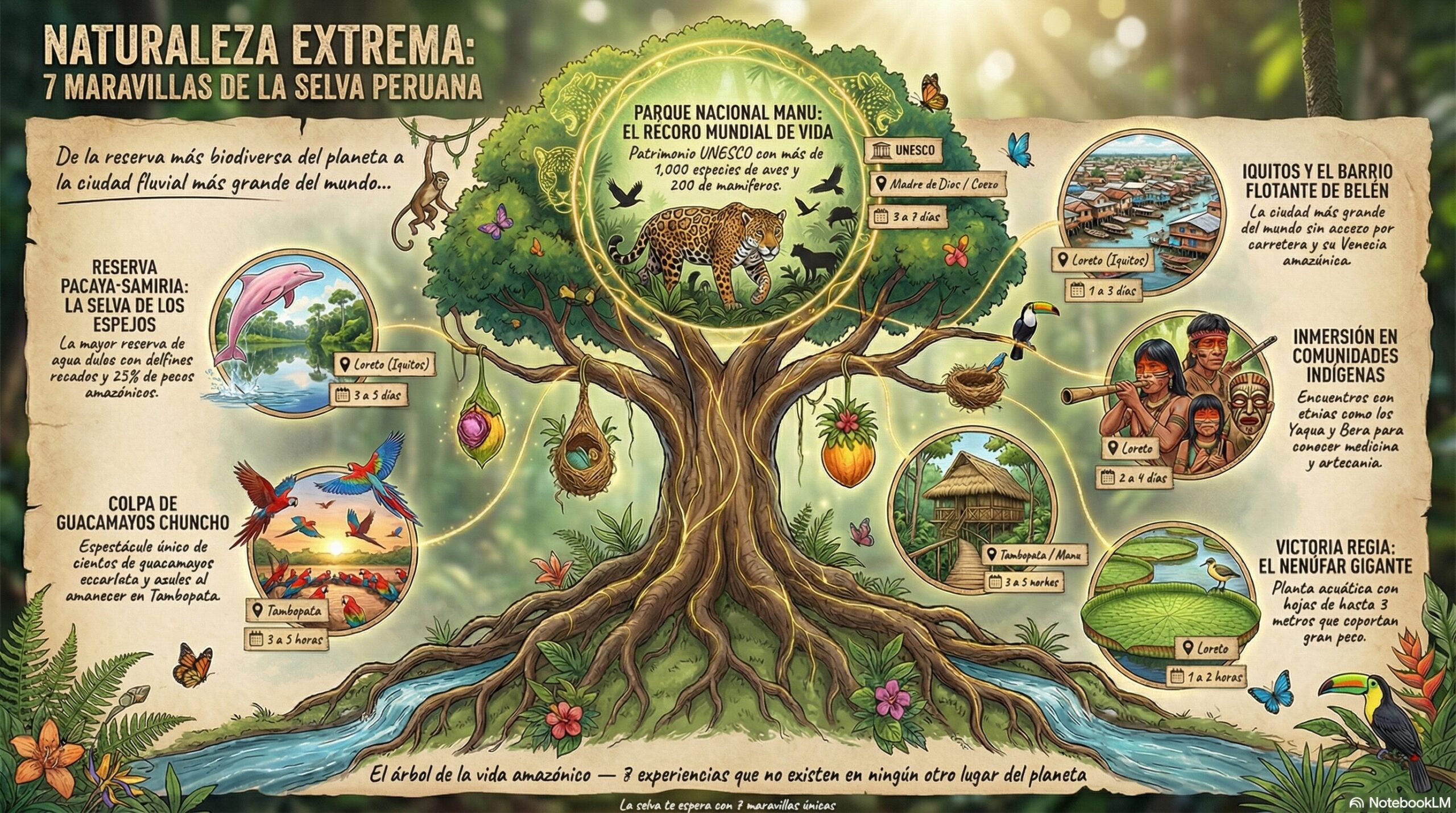 Infografía Atracciones Amazonas