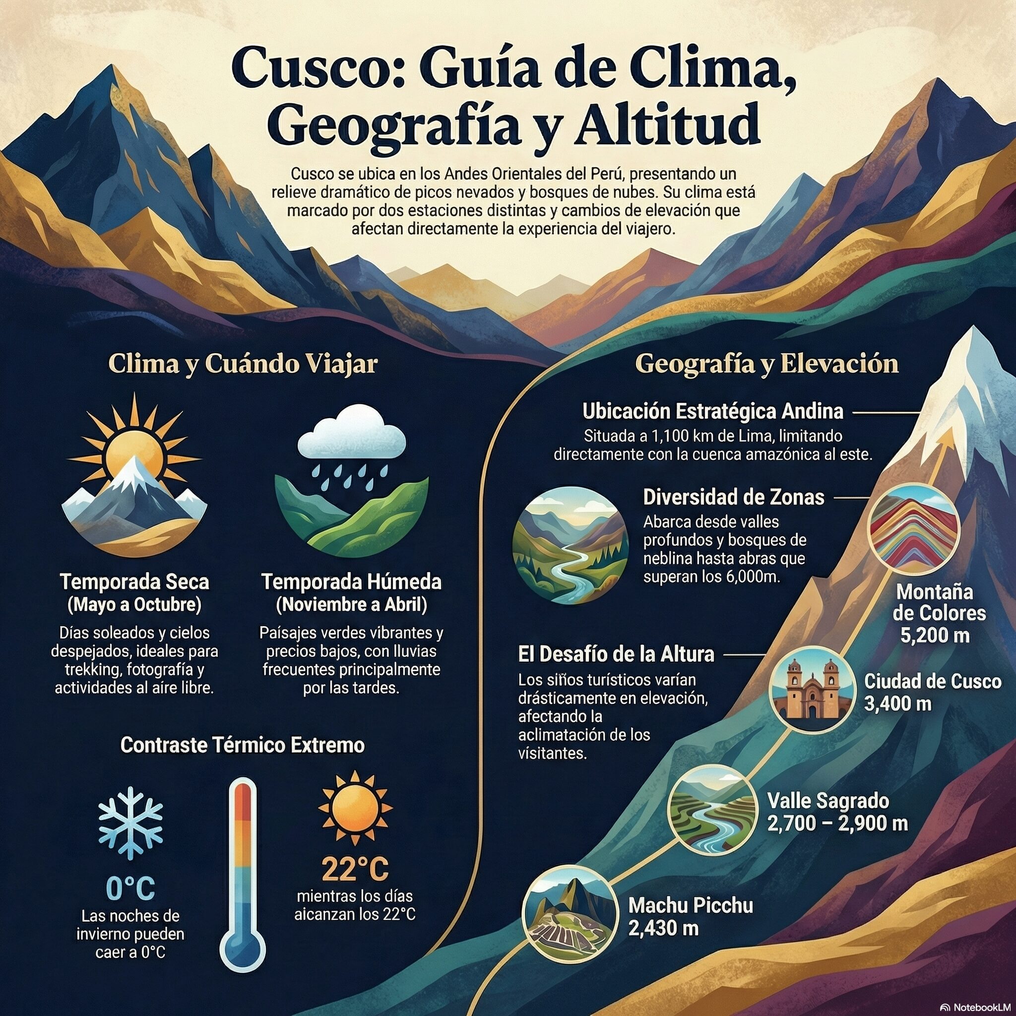 Infografía Geografía y Clima Cusco