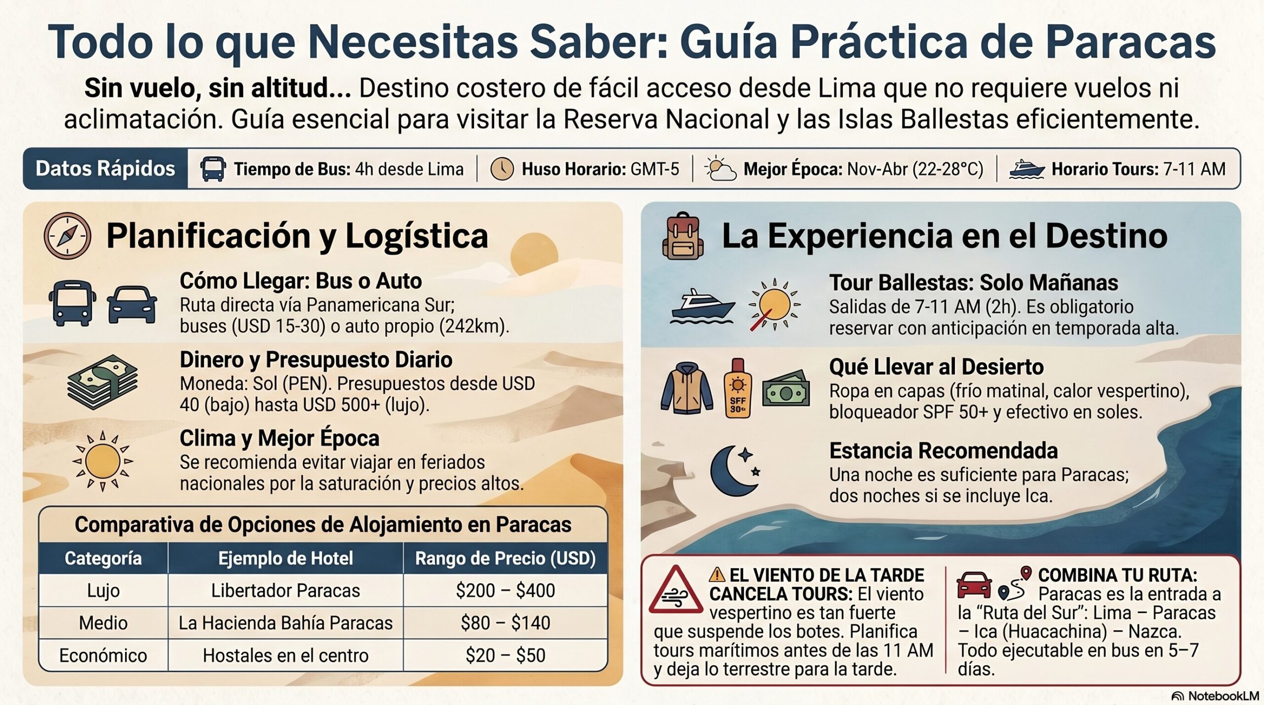 Información Práctica de Paracas
