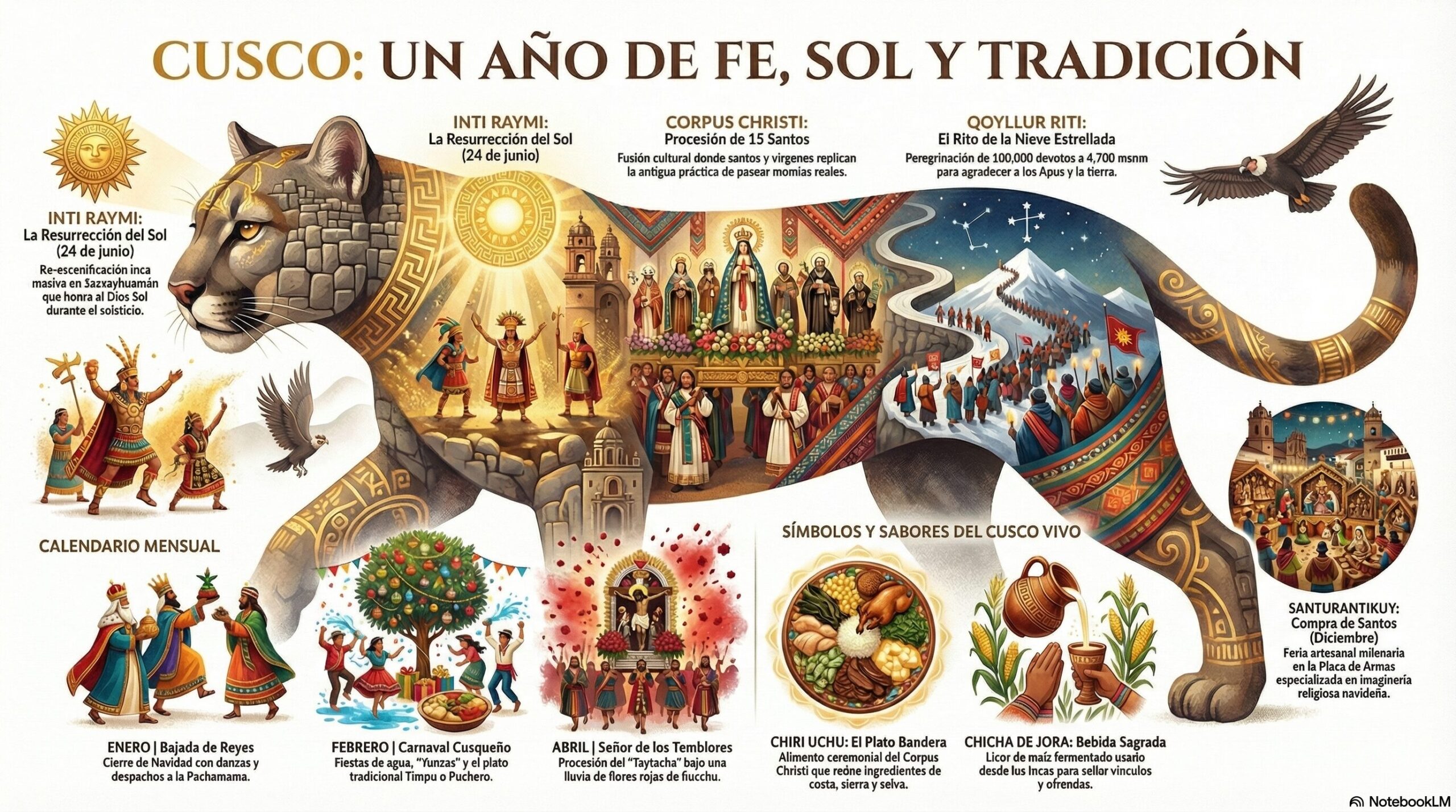 Infografía Tradiciones y Festivales Cusco